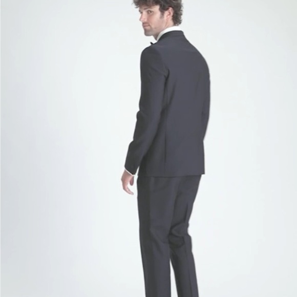 NWT Banana Republic, navy blue and black tuxedo jacket only, 38R Slim Fit - Picture 6 of 16